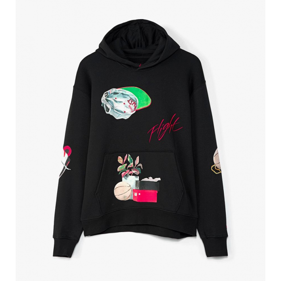 Чоловічий худі Air Jordan Artist Series By Jacob Rochester Pullover Hoodie 'Black/Sail/University Red' | DQ8043-010 DQ8043-010 фото