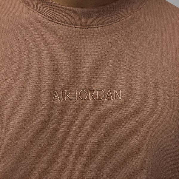 Світшот unisex Nike Air Jordan Wordmark Fleece Crew-Neck Sweatshirt Brown | FZ3950-223 FZ3950-223 фото