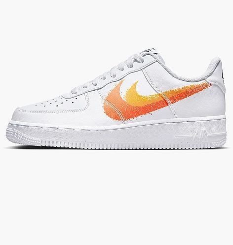Кросівки Nike Air Force 1 '07 'Spray Paint Swoosh - Safety Orange'| FJ4228-100 FJ4228-100 фото
