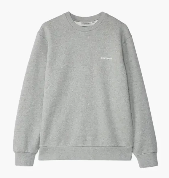 Чоловічий світшот Carhartt WIP Script Embroidery Grey | I034496.00DXX фото