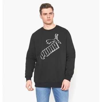 Чоловічий світшот Puma Essentials+ Big Logo Crew | 84986301 84986301 фото