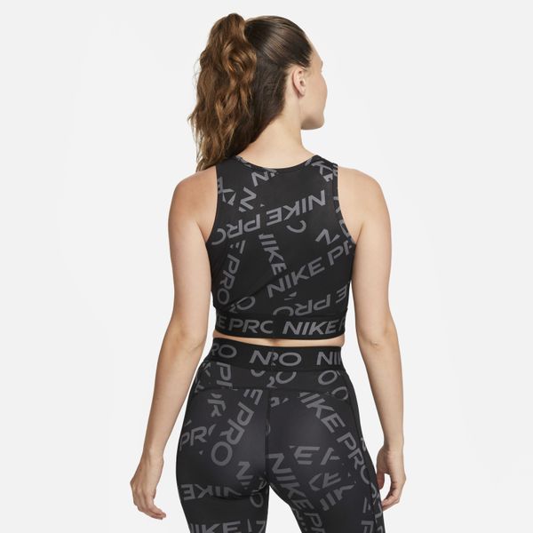 Топ Nike Pro Dri-FIT Crop Printed Tank Top Black | FB5500-010 FB5500-010 фото