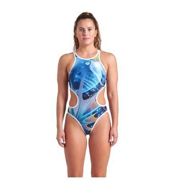 Купальник Arena One Print Swimsuit Tech Back Blue | 008835-150 008835-150 фото