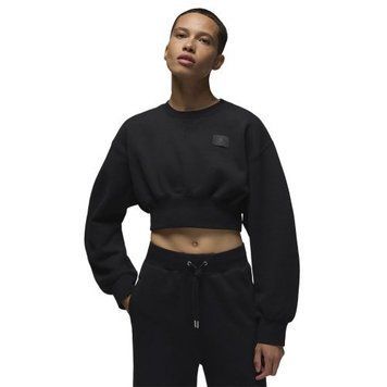Жіночий світшот Jordan Flight Fleece Cropped Sweatshirt 'Black' | FV7152-010 FV7152-010 фото