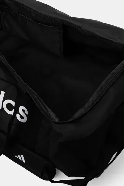 Дорожня сумка adidas LINEAR DUFFEL LARGE 'Black / Black / White'| JE8344 фото