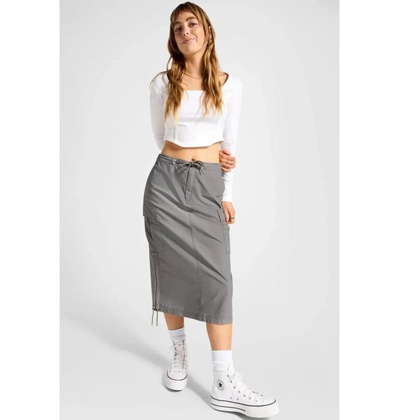 Спідниця Converse Long Woven Cargo Skirt Grey | 10026794-055 10026794-055 фото