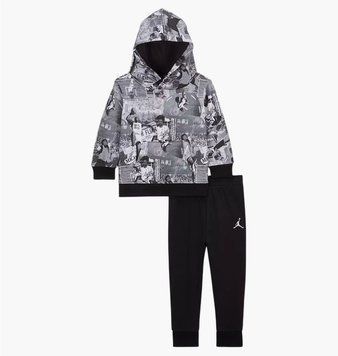 Худі Jordan Air Brooklyn Aop Grey/Black | 85D324-023 85D324-023 фото