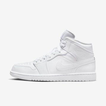 Кросівки Air Jordan 1 Mid 'Triple White'| 554724-136 554724-136 фото