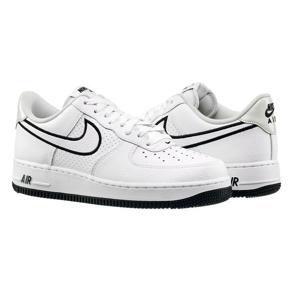 Чоловічі кросівки Nike Air Force 1 '07 'Embroidered Swoosh - White Black'| FJ4211-100 FJ4211-100 фото