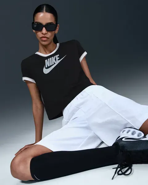 Жіноча футболка Nike Sportswear Ringer Tee Vintage Run | IF4072-010 фото