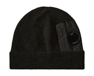 Шапка C.P. Company Extrafine Merino Wool Lens Beanie | 17CMAC297A-005509A-999 фото