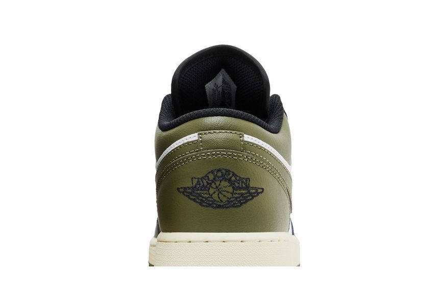 Підліткові кросівки Air Jordan 1 Low GS 'Black Toe Medium Olive'| 553560-092 553560-092 фото