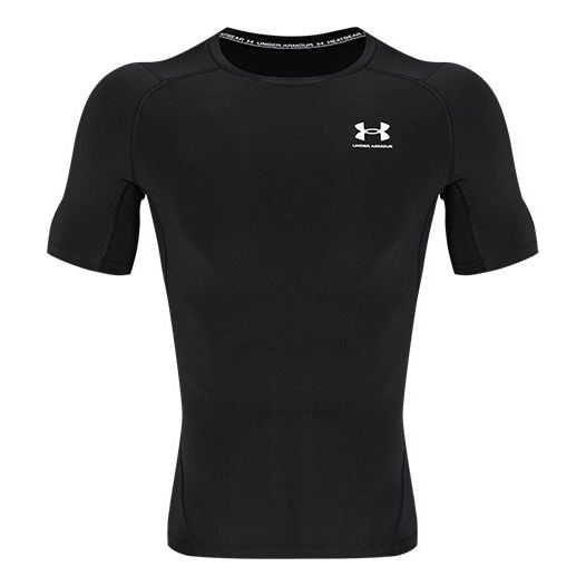 Чоловіча футболка Under Armour Heatgear Compression Short Sleeve T-shirt 'Black White'| 1361518-001