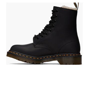 Жіночі черевики Dr. Martens Fur Lined 1460 Serena Burnished Wyoming Black | 21797001 21797001 фото