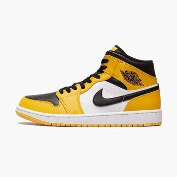 Кросівки Air Jordan 1 Mid 'Reverse Yellow Toe'| 554724-701 554724-701 фото