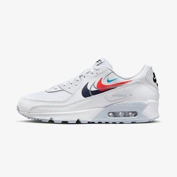 Кросівки Nike Air Max 90 'Multi Swoosh - White Bright Crimson'| FJ4223-100 FJ4223-100 фото