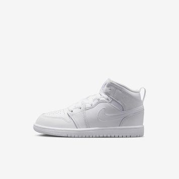 Дитячі кеди Jordan 1 Mid PS 2023 'Triple White'| 640734-136 640734-136 фото