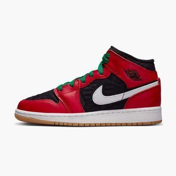 Підліткові кросівки Air Jordan 1 Mid SE GS 'Christmas'| DQ8418-006 DQ8418-006 фото