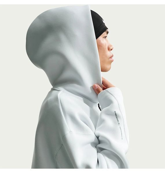 Чоловіча толстовка Nike Tech Fleece White | IF1319-101 фото