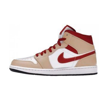 Кросівки Air Jordan 1 Mid 'Light Curry Cardinal Red'| 554724-201 554724-201 фото