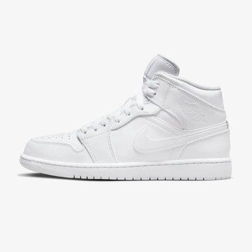 Кросівки Air Jordan 1 Mid 'Triple White'| 554724-136 554724-136 фото