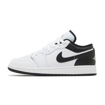 Підліткові кросівки Air Jordan 1 Low GS 'White Black'| 553560-132 553560-132 фото