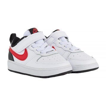 Дитячі кросівки Nike Court Borough Low 2 TD 'White University Red'| BQ5453-110 BQ5453-110 фото