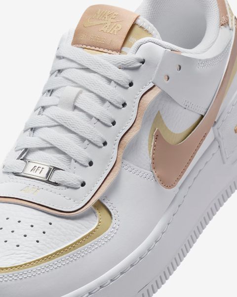 Жіночі кросівки Nike Air Force 1 Shadow 'White Team Gold Hemp'| DZ1847-111 DZ1847-111 фото