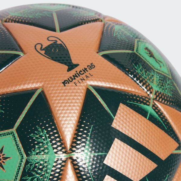 Футбольний м'яч adidas UCL LEAGUE 24/25 KNOCKOUT PHASE 'Metallic Copper / Shadow Green / Solar Slime'| JM6825 JM6825 фото