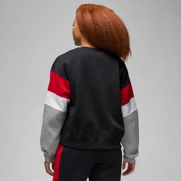 Жіночий світшот Jordan Air Brooklyn Fleece Crewneck Sweatshirt 'Black Grey'| FB5174-010 FB5174-010 фото