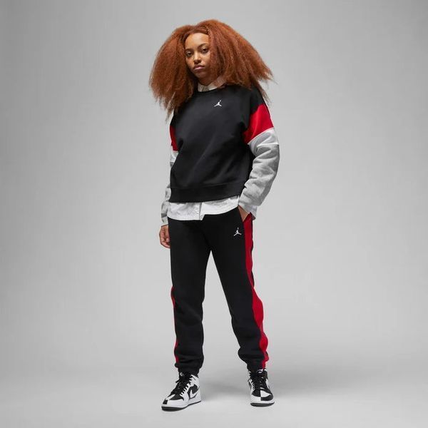 Жіночий світшот Jordan Air Brooklyn Fleece Crewneck Sweatshirt 'Black Grey'| FB5174-010 FB5174-010 фото
