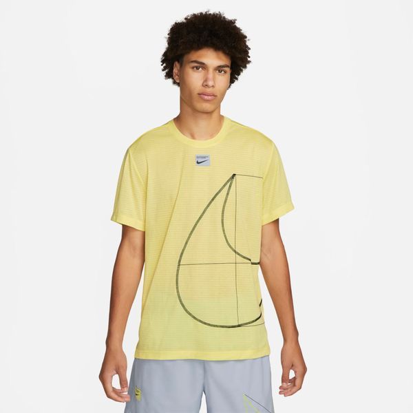Чоловіча футболка Nike Df Q5 Ss Top Yellow | DQ6626-706 DQ6626-706 фото