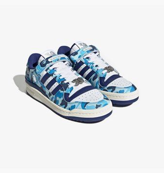 Кросівки adidas BAPE x Forum Low 84 '30th Anniversary - Blue'| ID4772 ID4772 фото