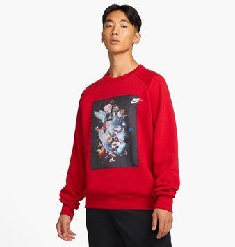 Світшот Nike Masterpiece Pack photo print crew neck fleece sweatshirt in red | DD6515-687 DD6515-687 фото