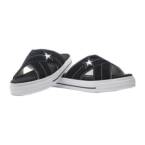 Жіночі капці Converse One Star Sandal Slip 'Black White'| 564143C 564143C фото