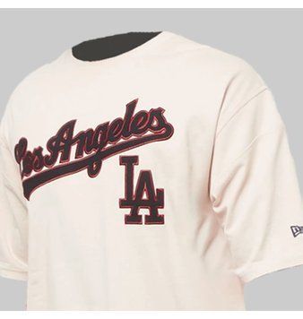 Чоловіча футболка New Era Rib Infill Os La Dodgers Beige | 60564879 60564879 фото