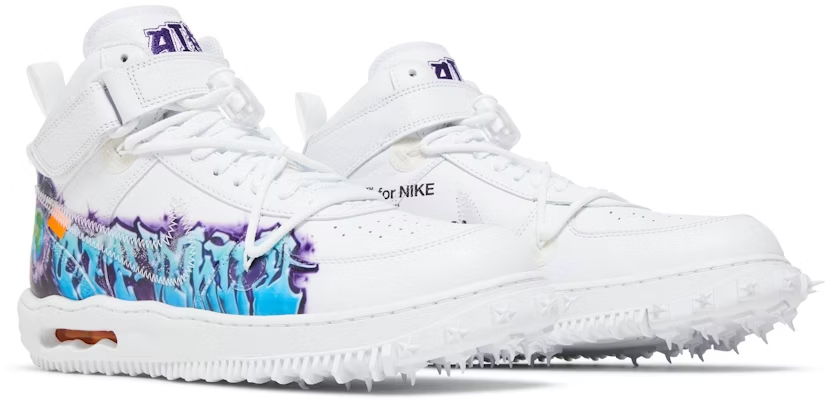 Кросівки Nike Off-White x Air Force 1 Mid SP Leather 'Graffiti'| DR0500-100 DR0500-100 фото