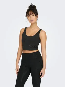 Топ Puma ONPCATE AOP CROP TRAIN BRA TOP | 15280805-BLACK-AOP:W. HEA фото