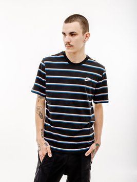Чоловіча футболка Nike M TEE CLUB STRIPE | DZ2985-011 DZ2985-011 фото