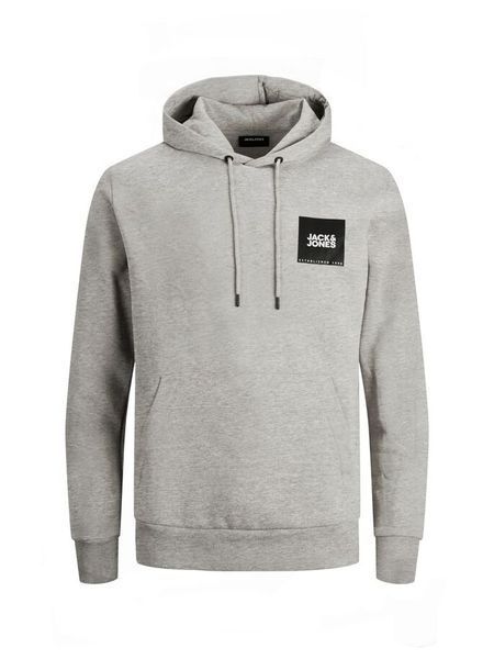 Чоловічий худі Jack & Jones | 12213245-LIGHT GREY MELAN 12213245-LIGHT GREY MELAN фото