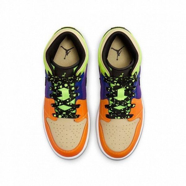 Підліткові кросівки Air Jordan 1 Mid SE GS 'Volt Vivid Orange'| FD8795-700 FD8795-700 фото