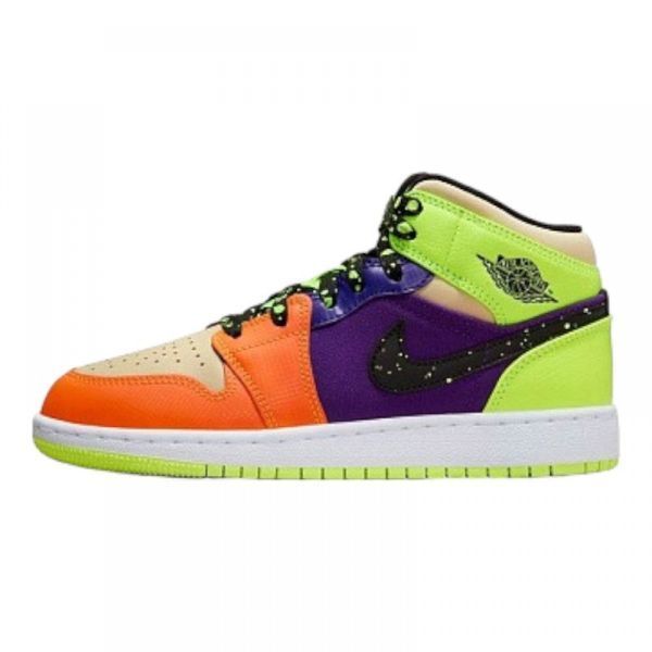 Підліткові кросівки Air Jordan 1 Mid SE GS 'Volt Vivid Orange'| FD8795-700 FD8795-700 фото