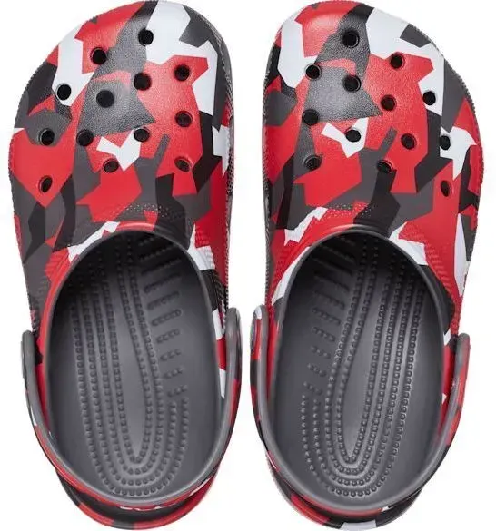 Підліткові сабо Crocs Classic Geo Camo Clog K SGy/Mlti -0IE-Slate Grey/Multi | 211171-0IE-SLATE GREY/MUL фото