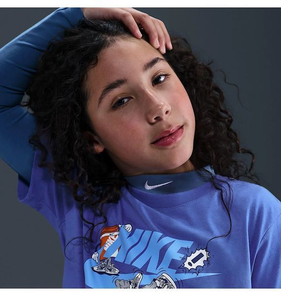 Дитяча футболка Nike Sportswear Blue/Multi | HV5214-411 HV5214-411 фото