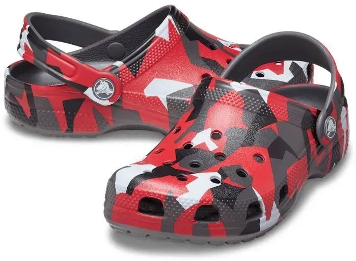 Підліткові сабо Crocs Classic Geo Camo Clog K SGy/Mlti -0IE-Slate Grey/Multi | 211171-0IE-SLATE GREY/MUL фото