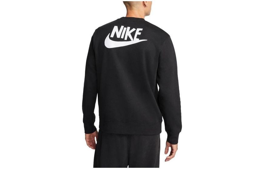 Чоловічий світшот Nike Sportswear Fleece Crew Neck Sweatshirt 'Black'| DQ4072-010 DQ4072-010 фото