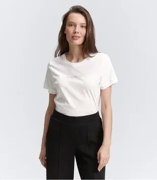Жіноча футболка Tom Tailor Basic T-Shirt with Logo Print | 1047736-10315 1047736-10315 фото
