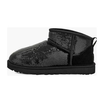 Жіночі уггі UGG Classic Ultra Mini Mirror Ball Boots Black | 1151616-BLK 1151616-BLK фото