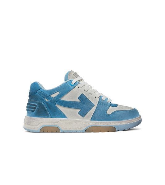 Кросівки unisex Off-White OOO Low Out Of Office Suede White Light Blue | OMIA189S22LEA0080140 OMIA189S22LEA0080140 фото