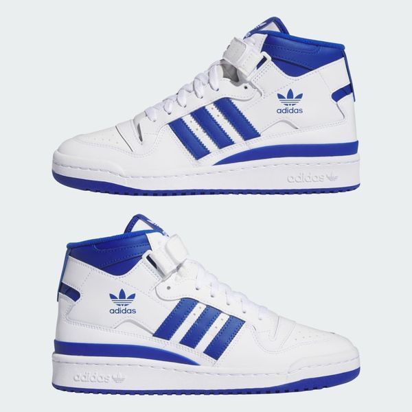 Чоловічі кросівки adidas FORUM MID 'Cloud White / Royal Blue / Cloud White'| IG3755 IG3755 фото